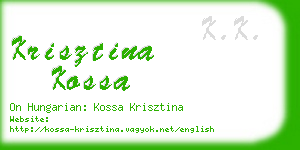 krisztina kossa business card